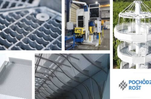 Schodisko z lisovaných roštov